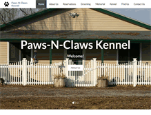 Tablet Screenshot of paws-n-clawskennel.com